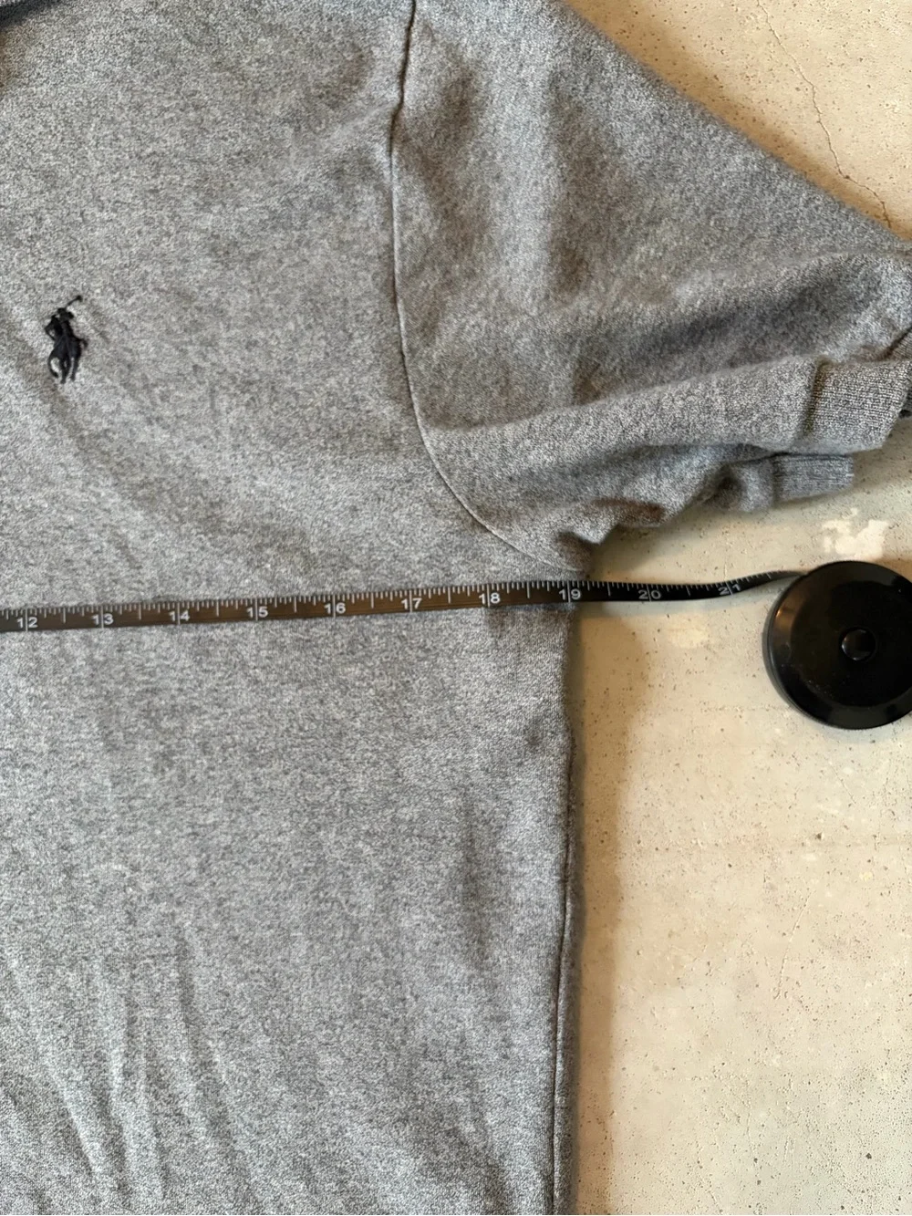 Polo Ralph Lauren Heather Gray Soft Interlock Polo Shirt - Small